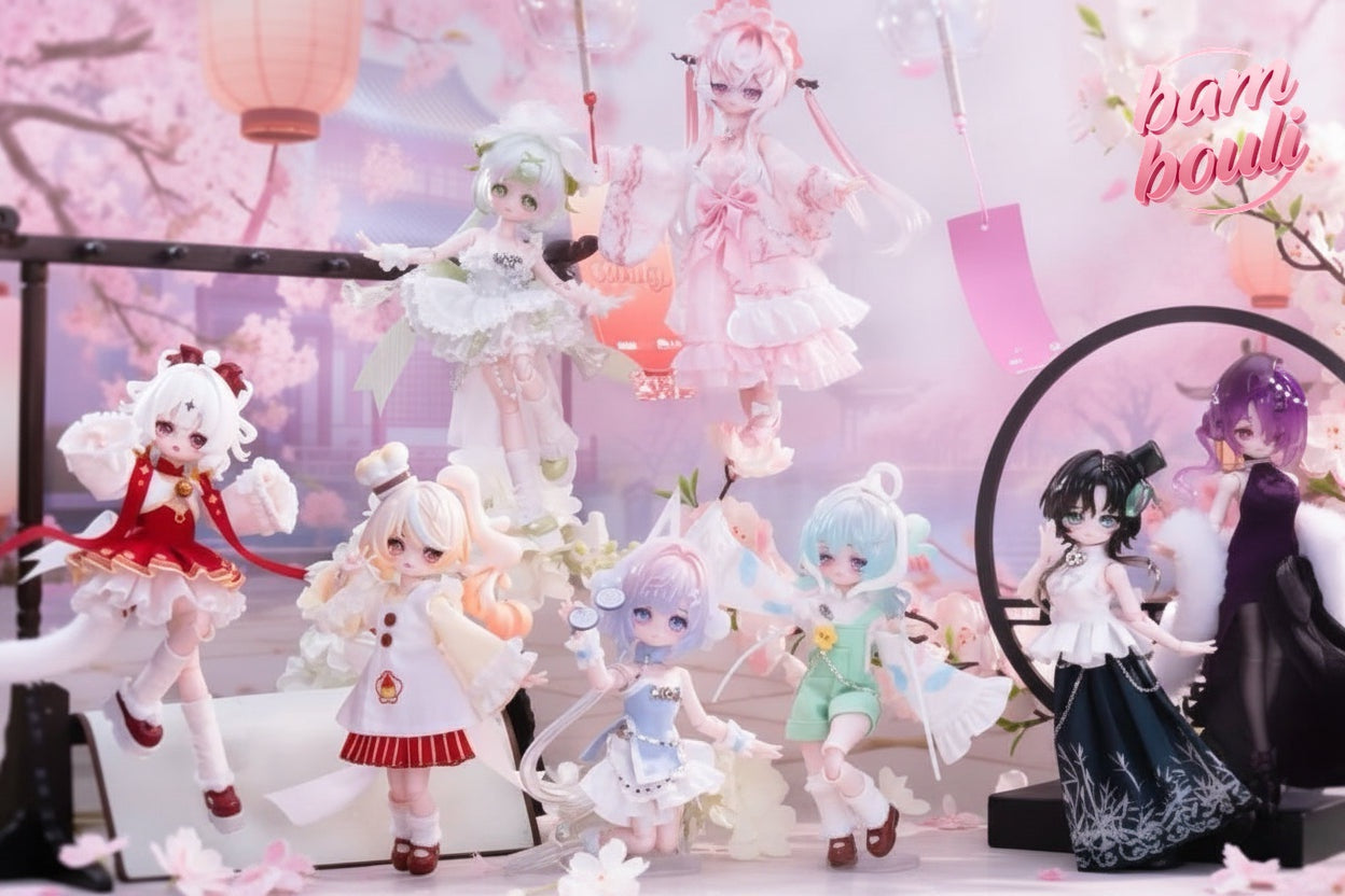 Minty V3 Fortune Sigh Oracle BJD Series Blind Box Figure - Mini Doll with Embroidery, Fortune Slips, Lucky Pendants