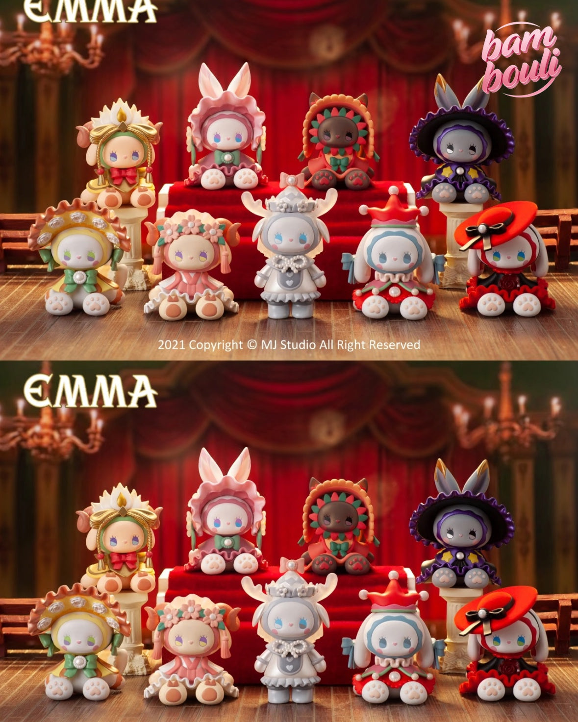 Luckyemma Masked Ball Collectible Series Flocking Toy, 1 Box Random Blind Bag Enchanting Forest Theme Elegant Masquerade Toys for Parties and Events, Decor Collectible Figurines