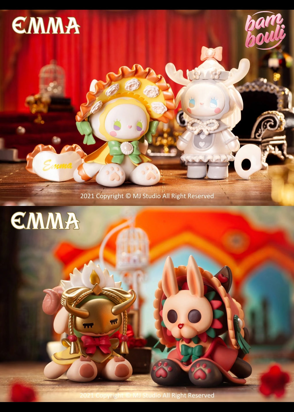 Luckyemma Masked Ball Collectible Series Flocking Toy, 1 Box Random Blind Bag Enchanting Forest Theme Elegant Masquerade Toys for Parties and Events, Decor Collectible Figurines